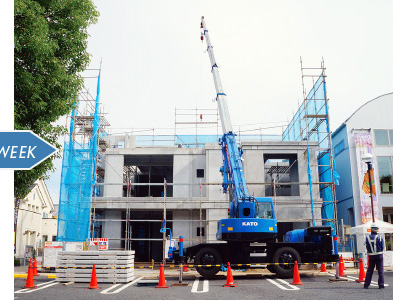 一般的なRCの建物と比較して、レスコハウスの施工は約1ヶ月もの工期短縮を実現